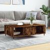 vidaXL Coffee Table Smoked Oak Engineered wood and iron
