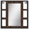 vidaXL Bathroom Mirror Cabinet Brown Oak Engineered Wood, Glass Medium