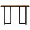 vidaXL Dining Table Natural Wood Solid mango wood 43.3x21.7x29.7 in