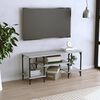 vidaXL TV Cabinet Grey Sonoma Engineered wood, Steel Medium TV Cabinet