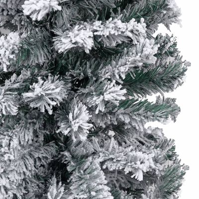 vidaXL Slim Artificial Christmas Tree with LEDs&Ball Set Green 59.1"