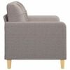 vidaXL 2-seater Sofa Taupe 100% Polyester Fabric Medium 2-Seater Sofa
