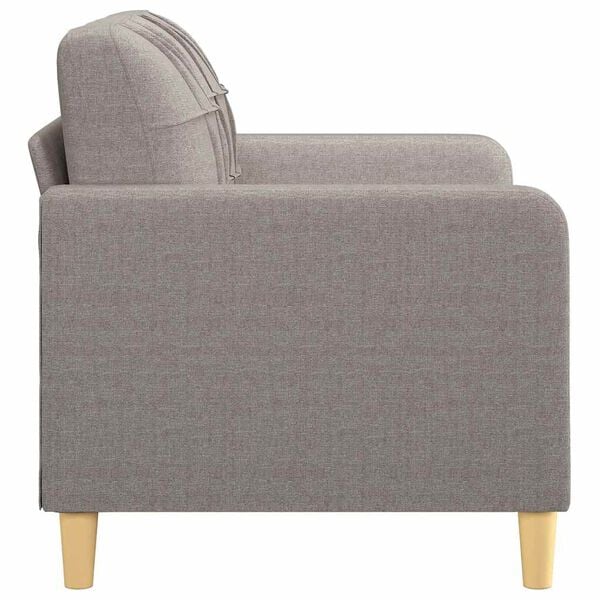 vidaXL 2-seater Sofa Taupe 100% Polyester Fabric Medium 2-Seater Sofa