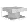 vidaXL Coffee Table Concrete grey Engineered wood Small Simplistic