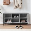 vidaXL Shoe Cabinet Grey Sonoma Engineered Wood Medium Shoe Cabinet
