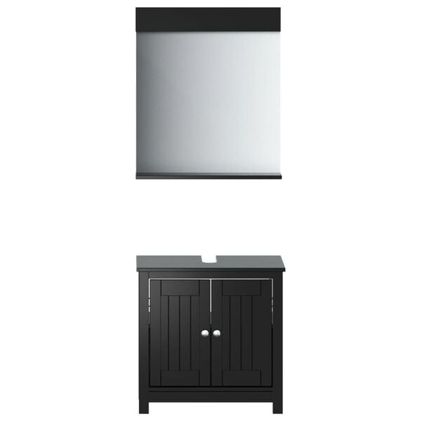 vidaXL Bathroom Furniture Set Black