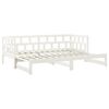 vidaXL Day Bed White Solid pine wood 2x