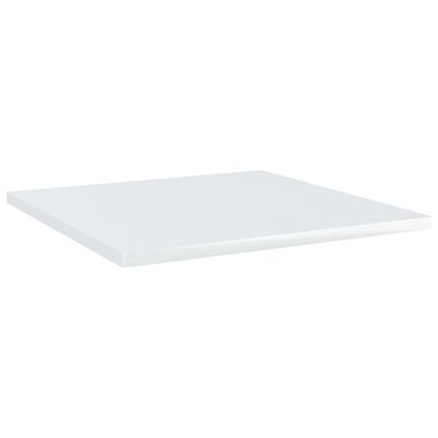vidaXL Bookshelf Boards 4 pcs High Gloss White 15.7"x15.7"x0.6" Chipboard