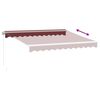 vidaXL Retractable Awning Burgundy Aluminum 118.1 x 98.4 in