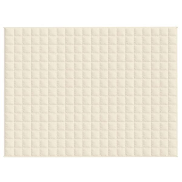 vidaXL Weighted Blanket Light cream Brushed polyester microfiber Large