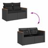 vidaXL Garden Sofa Set Black
