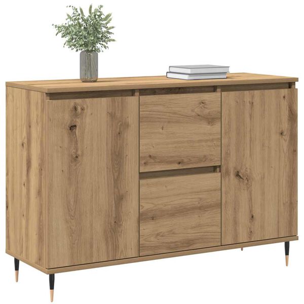 vidaXL Sideboard Artisan Oak 39.96 x 13.78 x 27.56 in Engineered Wood