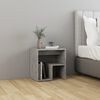 vidaXL Bed Cabinet Concrete grey Engineered wood 15.7 x 11.8 x 15.7 in