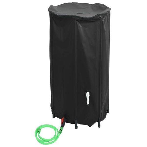 vidaXL Water Tank Black PVC Medium Collapsible Water Tank