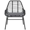 vidaXL Garden Chair Black PE Rattan Standard size for adults