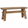 vidaXL Bench Natural Color 39.37 x 11.02 x 16.93 in Solid Teak Wood