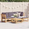 vidaXL Garden Lounge Set Dark Grey Solid Acacia wood Medium Modular