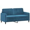 vidaXL Sofa Set Blue Velvet (100% polyester), metal, textilene, plywood