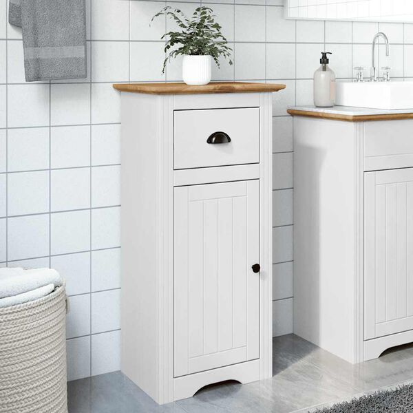 vidaXL Bathroom Cabinet White and Brown