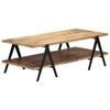 vidaXL Coffee Table Brown Solid mango wood, powder-coated steel Medium