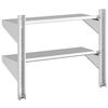 vidaXL Wall Shelf Silver Stainless Steel 29.5 x 11.8 x 23.6 in