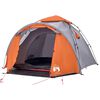 vidaXL Camping Tent Dome 3-Person Gray and Orange Quick Release