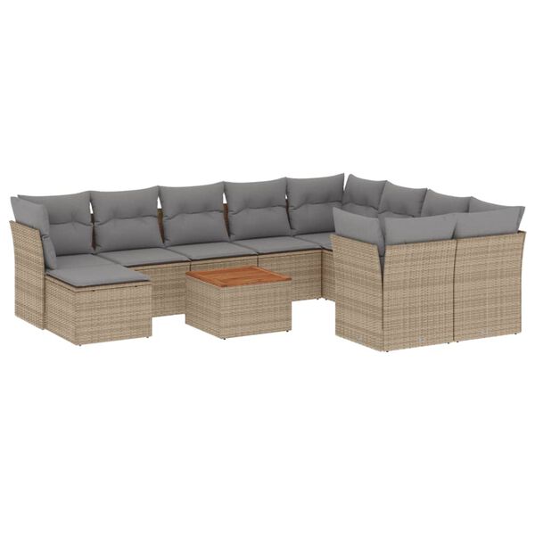 vidaXL Garden Sofa Set Mix Beige