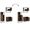 vidaXL Bathroom Furniture Set Smoked Oak Engineered Wood Standard
