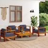 vidaXL Garden Lounge Set Dark Grey Solid Acacia Wood 5 Piece Durable
