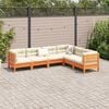 vidaXL Patio Sofa Set Wax brown Solid pine wood Large Modular