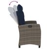 vidaXL Reclining Garden Bench Grey, Navy Blue