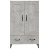 vidaXL Highboard Concrete grey Engineered wood, iron Tall Highboard