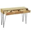 vidaXL Console Table Brown Recycled solid teak and wrought iron