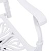 vidaXL Bistro Set White Cast Aluminum Standard Swivel Bistro Set
