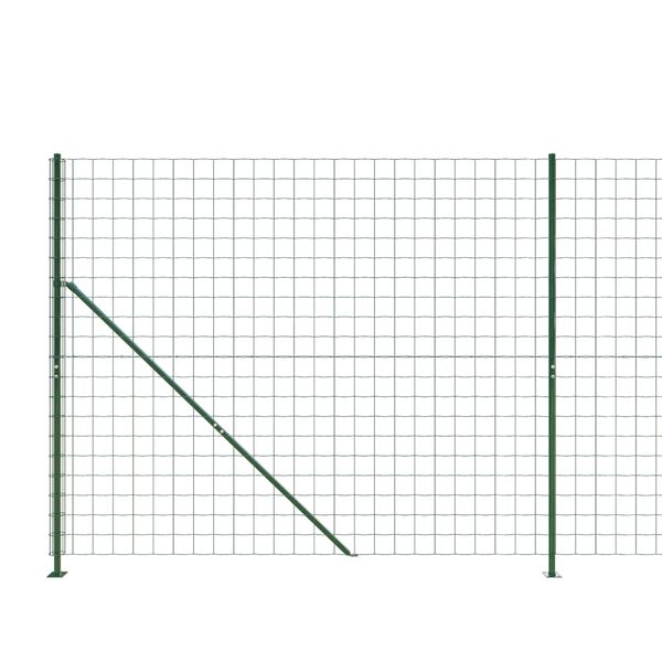 vidaXL Wire Mesh Fence with Flange Green 5.9x82.0'