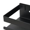 vidaXL Shower Shelf Matte black Brushed 304 Stainless Steel