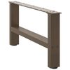 vidaXL Coffee Table Leg Set of 2 Natural Steel Powder-coated steel