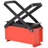 vidaXL Paper Log Briquette Maker Steel 13.4"x5.5"x5.5" Black and Red