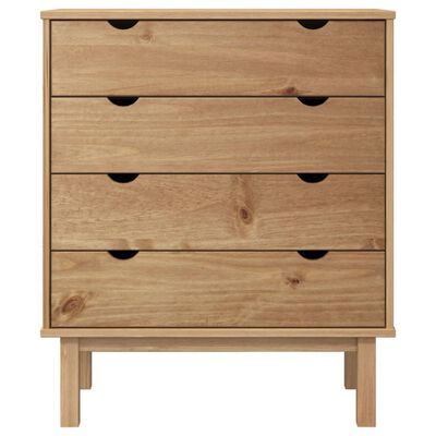 vidaXL Drawer Cabinet OTTA 30.1"x15.6"x35.4" Solid Wood Pine