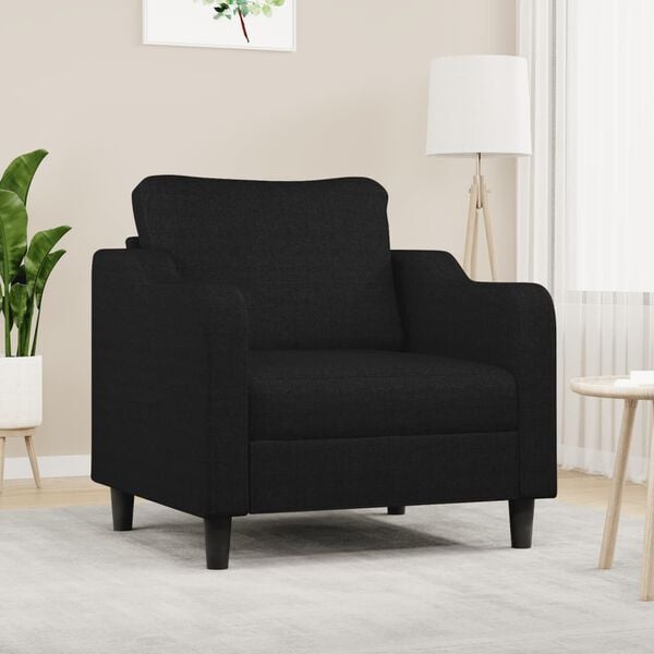 vidaXL Sofa Chair Black Fabric (100% polyester), metal, foam Small-Sized