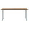 vidaXL Garden Table Brown Solid Acacia wood, Powder-coated metal