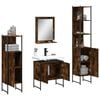 vidaXL Bathroom Cabinet Set Smoked Oak Engineered Wood Standard