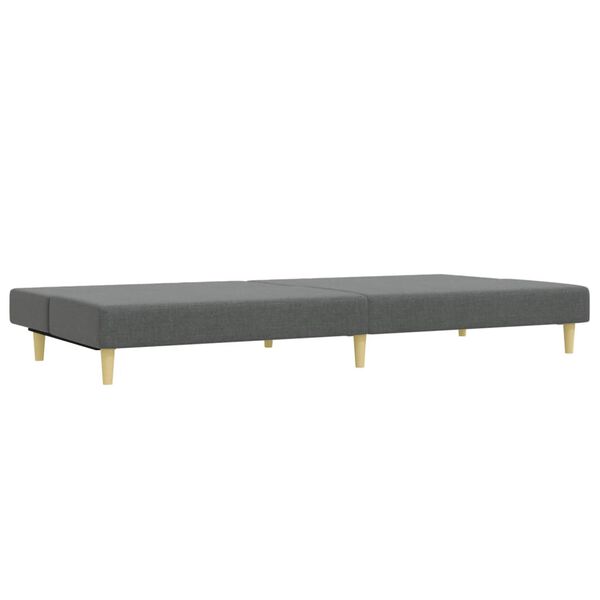 vidaXL Sofa Bed Dark gray Fabric (100% polyester), wood, plastic Standard
