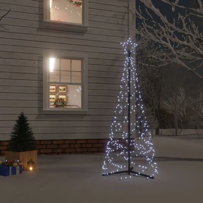 vidaXL Christmas Cone Tree Cold White 200 LEDs 2x6 ft