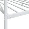 vidaXL Daybed With Trundle White Steel Twin Daybed With Trundle