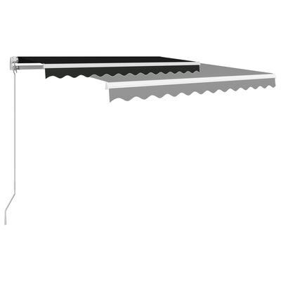 vidaXL Manual Retractable Awning 118.1"x98.4" Anthracite