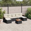 vidaXL Garden Sofa Set Black, Cream White