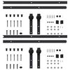 vidaXL Sliding Door Hardware Kits 2 pcs 72.0 " Steel Black (2x145264)