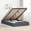 vidaXL Ottoman Bed Frame Dark Grey Velvet, Metal, Plywood, Engineered Wood