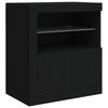 vidaXL Sideboard Black Engineered wood, Glass Medium Sideboard